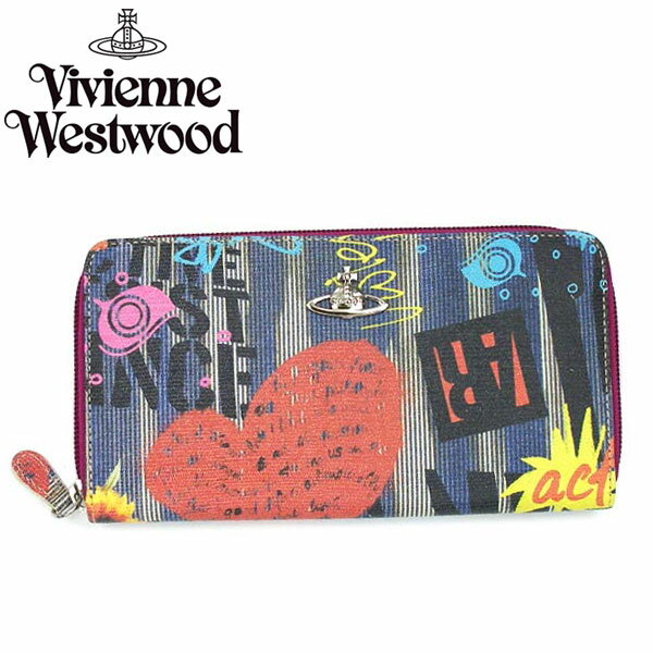 Vivienne Westwood ヴィヴィアン ウエストウッドラウンドファスナー 長財布 財布 さいふ ビビアン5140 ANARCHY MULTI 【smtb-k】【w3】【YDKG-k】【W3】