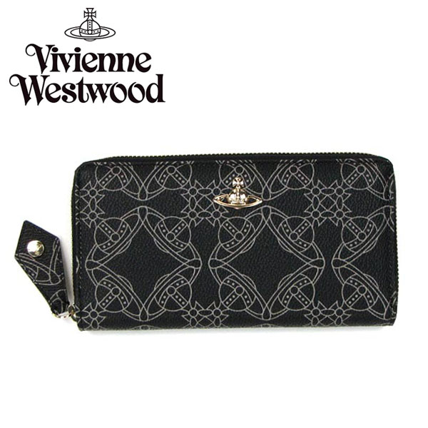 ヴィヴィアンウエストウッド 財布 長財布 Vivienne Westwood ヴィヴィアン ウエストウッド 32390 LOGOMANIA BLACK NERO ラウンドファスナー ビビアン 【RCP】【プレゼント】