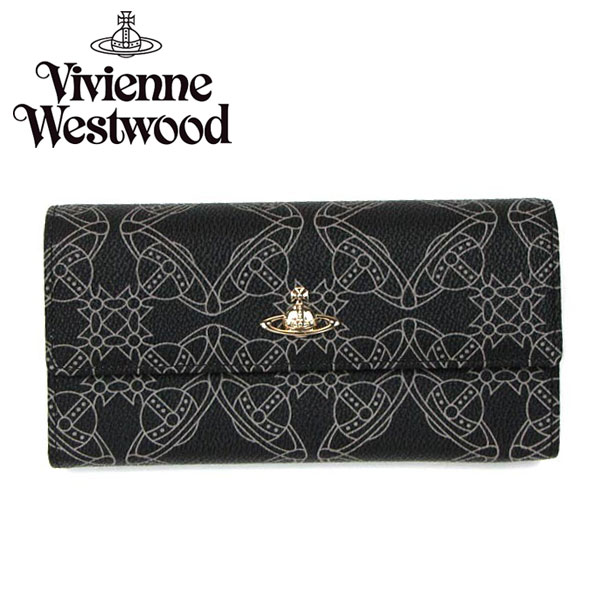 ヴィヴィアンウエストウッド 財布 長財布 Vivienne Westwood ヴィヴィアン ウエストウッド 32392 LOGOMANIA BLACK NERO さいふ ビビアン ブラック 【RCP】【プレゼント】