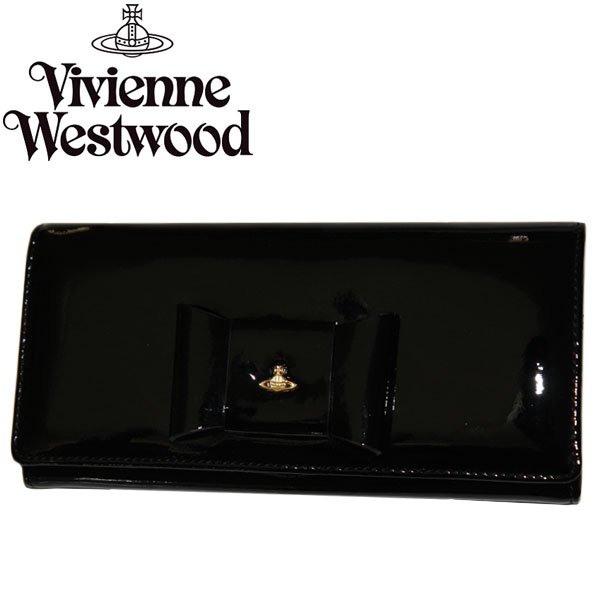 Vivienne Westwood ヴィヴィアン ウエストウッド 長財布 財布 エナメル ビビアン 2800 FIOCCO NERO ヴィヴィアン・ウエストウッド 【RCP】【プレゼント】