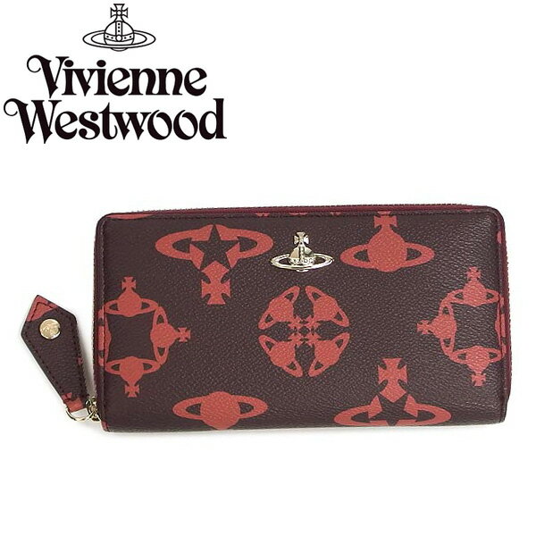 ヴィヴィアンウエストウッド 財布 長財布 Vivienne Westwood ヴィヴィアン ウエストウッド 32634 LOGOMANIA BORDEAUX ラウンドファスナー ビビアン 【RCP】【プレゼント】