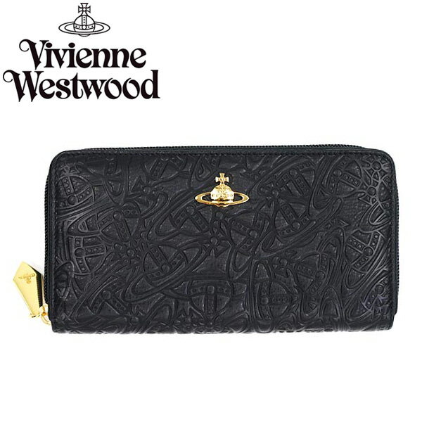 ヴィヴィアン 財布 長財布 ヴィヴィアンウエストウッド Vivienne Westwood 5140 ORB FEVER BLACK 484452 NERO 型押し ビビアン ヴィヴィアン・ウエストウッド