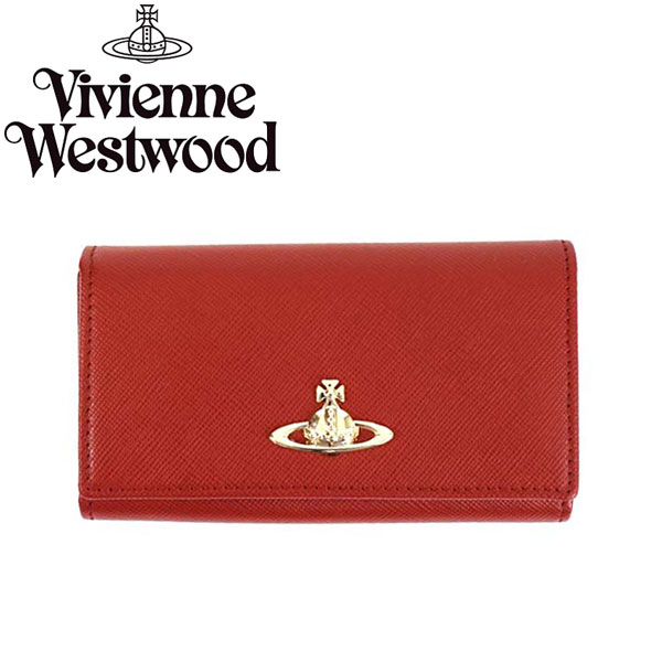 【送料無料】 2016秋冬新作 Vivienne Westwood ヴィヴィアン ウエストウッド キーケース キーホルダー ビビアン 321283 OPIO SAFFIANO RED ヴィヴィアン・ウエストウッド 【RCP】【プレゼント】