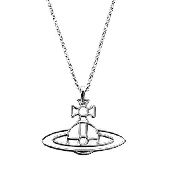 【送料無料】Vivienne Westwood ヴィヴィアン ウエストウッド ネックレス ペンダント アクセサリー ビビアン THIN LINES SHORT FLAT ORB PENDANT PALLADIUM 63020260-02W003 63020260-W003 BP1284-2 ビビアン【あす楽対応】【ブランド】