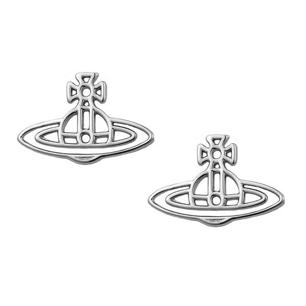 【送料無料】Vivienne Westwood ヴィヴィアン ウエストウッド ピアス アクセサリー ビビアン THIN LINES FLAT ORB STUD EARRINGS PALLADIUM BRASS 62010208-02W003 62010208-W003 BE157-2 ヴィヴィアン・ウエストウッド ビビアン【あす楽対応】【ブランド】