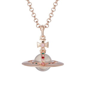 【送料無料】ヴィヴィアン ウエストウッド ネックレス Vivienne Westwood ペンダント アクセサリー NEW SMALL ORB PENDANT PINK GOLD 63020096-02G002 63020096-G002 752106B-3 スモール オーブ ビビアン【あす楽対応】【ブランド】【プレゼント】