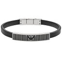 【送料無料】EMPORIO ARMANI エンポリオアルマーニ ブレスレット ブレス アクセサリー EGS2728040 ブラック×シルバー エンポリオ・アルマーニ エンポリ アルマーニ【あす楽対応】【ブランド】【プレゼント】