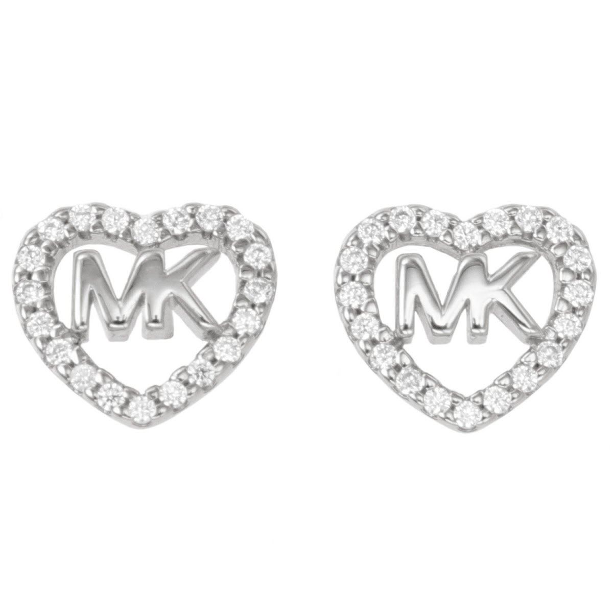 マイケルコース ピアス 【送料無料】マイケルコース ピアス MICHAEL KORS MK アクセサリー ジュエリー レディース MKC1243AN040 KORS LOVE LOGO パヴェ ロゴ ハート スタッズ スターリングシルバー シルバー【ブランド】【プレゼント】【セール】