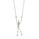 【送料無料】2024春夏新作 ヴィヴィアン ウエストウッド ネックレス Vivienne Westwood ペンダント メンズ アクセサリー SKELETON LONG NECKLACE BRASS PALLADIUM Black 63010024-02W113 63010024-W113 シルバー×ブラック スカル ドクロ スケルトン ロング【あす楽対応】