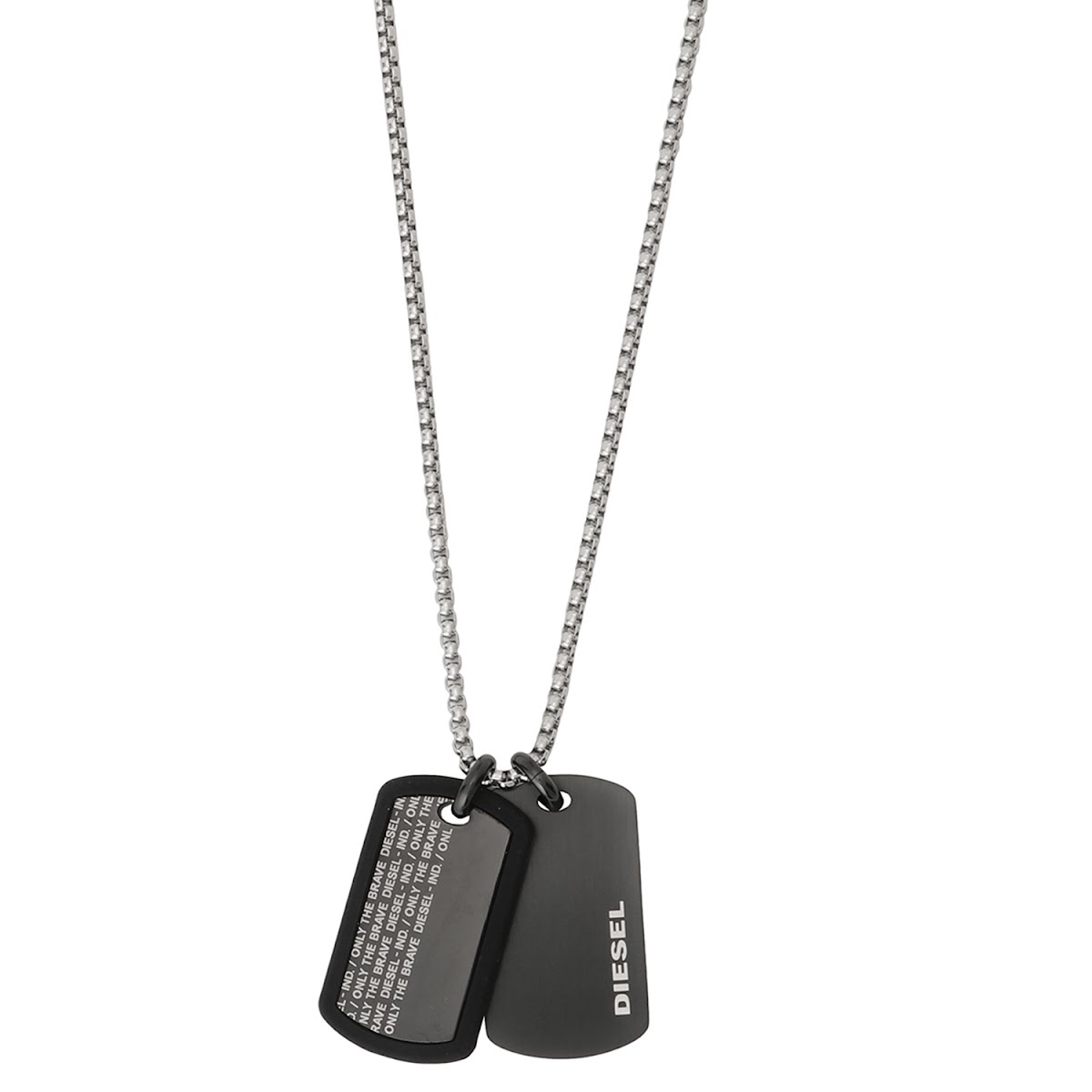 【送料無料】DIESEL ディーゼル ネックレス DX1287040 ドッグタグ ペンダント アクセサリー ブラック×シルバー【あす楽対応】【ブランド】【プレゼント】【セール】