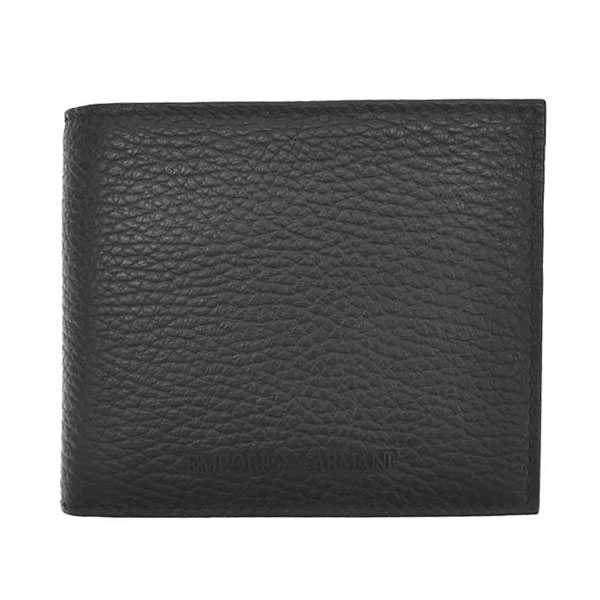 【送料無料】EMPORIO ARMANI 財布 エンポリオアルマーニ 二つ折り財布 メンズ Y4R167 Y068E 80001 BLACK ブラック レザー 本革 革 エンポリオ アルマーニ エンポリ アルマーニ【ブランド】【プレゼント】【セール】