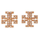 【送料無料】TORY BURCH トリーバーチ レディース ピアス キラ パヴェ ロゴ スタッズ ダブルT ロゴ ジュエリー アクセサリー 53423-696 Kira Pave Stud Earring ローズゴールド ピンクゴールド【あす楽対応】【プレゼント】【ブランド】