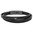 【送料無料】EMPORIO ARMANI エンポリオアルマーニ ブレスレット ブレス メンズ レザー アクセサリー ジュエリー EGS2783060 ブラック×ガンメタル エンポリオ・アルマーニ エンポリ アルマーニ【あす楽対応】【ブランド】【プレゼント】