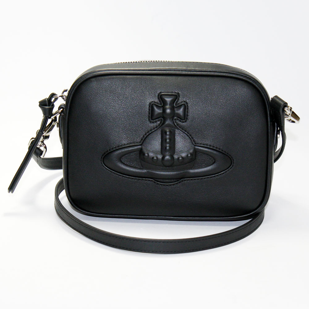 【送料無料】Vivienne Westwood ヴィヴィアン ウエストウッド バッグ ショルダーバッグ 斜め掛け 43030037 ANNA CAMERA BAG L001S N401 BLACK ブラック レザー 本革 かばん 鞄 ビビアン【あす楽対応】【ブランド】