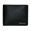 260レビュー突破  ディーゼル 財布 DIESEL 二つ折り財布 メンズ X06627 P0396 T8013 ブラック 本革 革 レザー HIRESH SMALL あす楽対応 ブランド プレゼント セール 