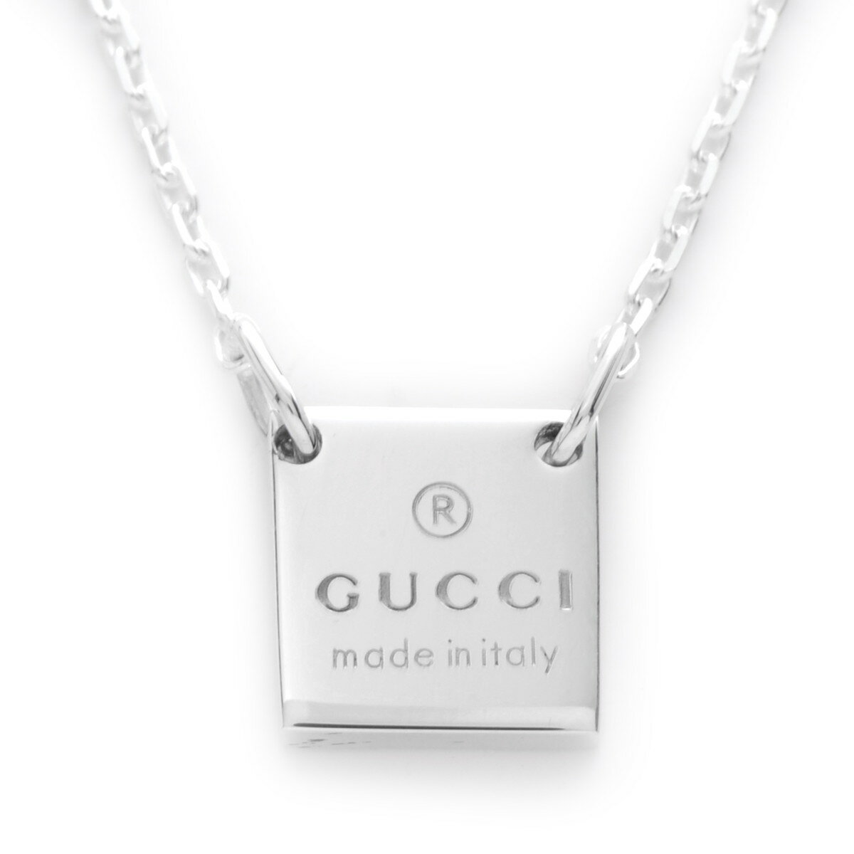 【送料無料】グッチ ネックレス GUCCI ペンダント アクセサリー レディース 223514 J8400 8106 トレードマーク スクエア Trademark Square シルバー925【あす楽対応】【プレゼント】【ブランド】【セール】