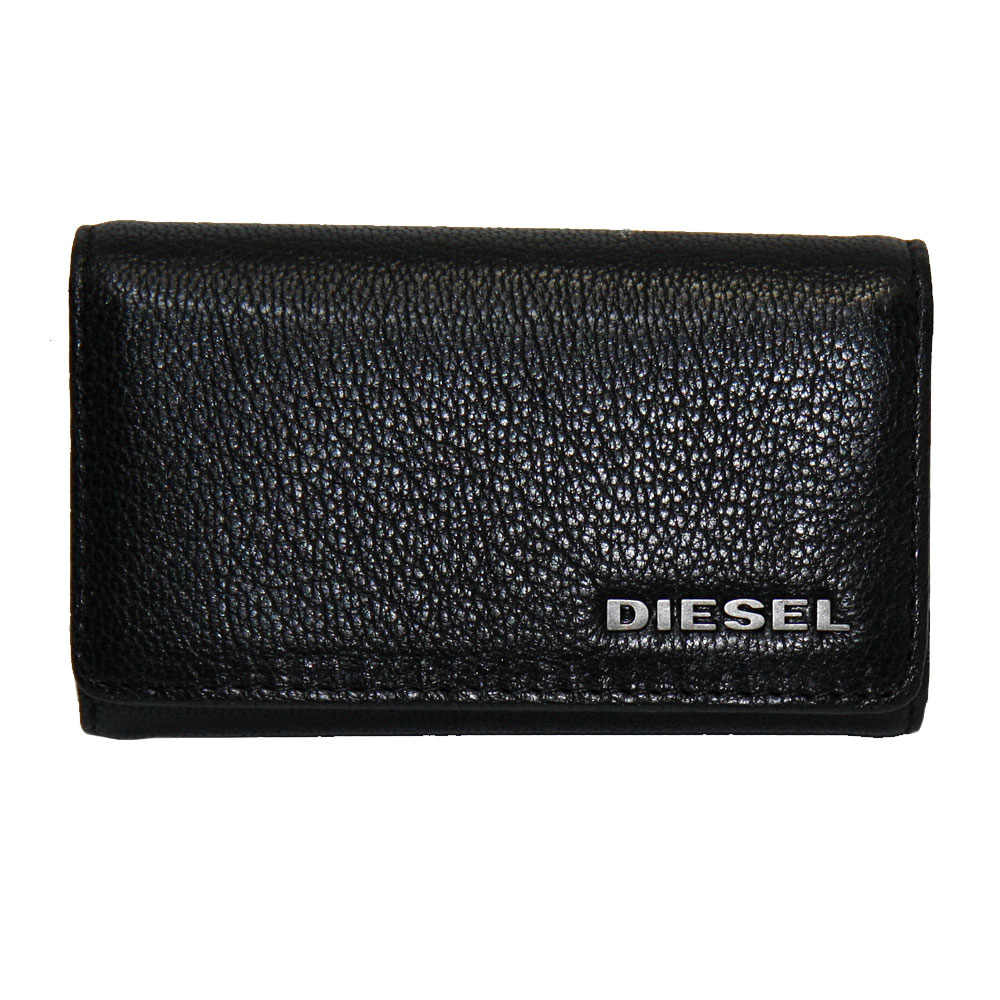 ディーゼル プレゼント メンズ 【170レビュー突破！】【送料無料】DIESEL ディーゼル キーケース キーホルダー メンズ ユニセックス X06629 P0396 T8013 ブラック KEYCASE II THEBEIS レザー 本革 革【あす楽対応】【ブランド】【プレゼント】【セール】