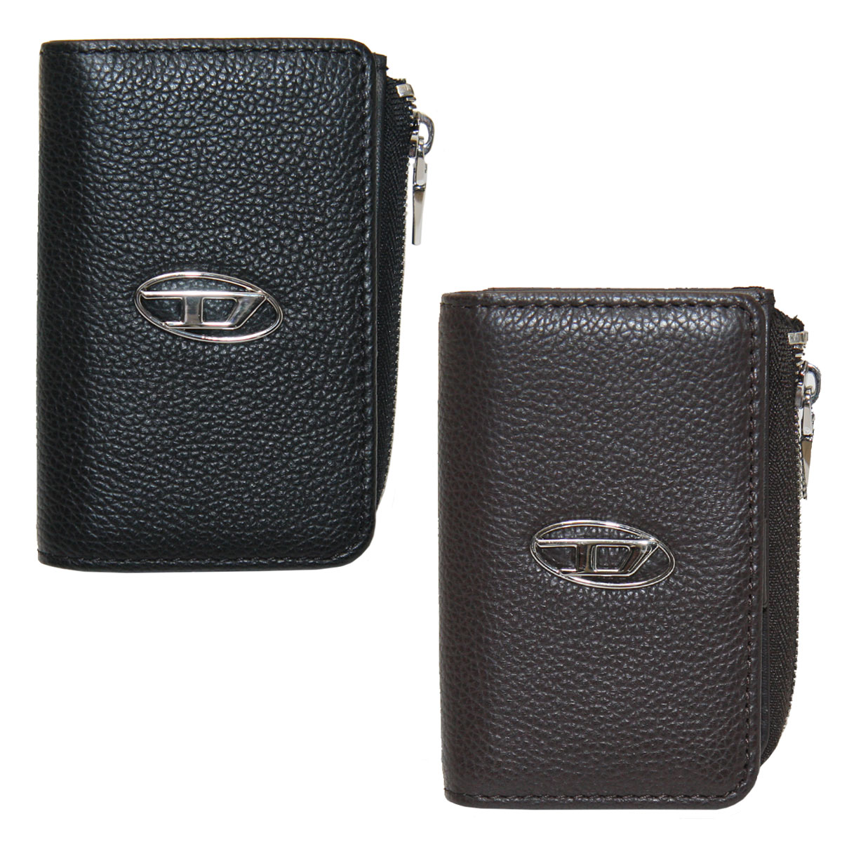 【送料無料】DIESEL ディーゼル キーケース キーホルダー コインケース 小銭入れ メンズ ユニセックス X09016 P0685 T8013 ブラック T2184 Dブラウン L-Zip Key HISSU EVO レザー 本革 革【あす楽対応】【ブランド】【プレゼント】【セール】のサムネイル
