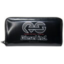 ディーゼル 財布 DIESEL 長財布 メンズ X08995 P4635 T8013 GARNET ブラック ターポリン生地 耐水性 防汚性 キャンプ アウトドア