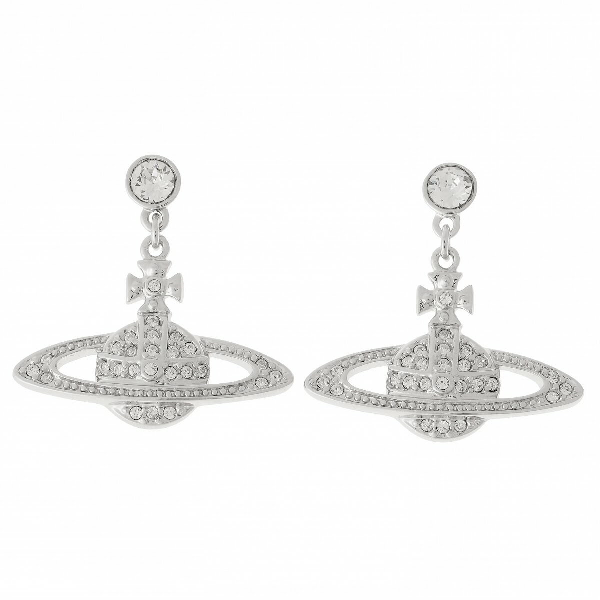 【送料無料】ヴィヴィアン ウエストウッド ピアス Vivienne Westwood アクセサリー ビビアン MINI BAS RELIEF DROP EARRINGS PLATINUM 62020025-02P116 62020025-W110 724536B-1【あす楽対応】【ブランド】【プレゼント】