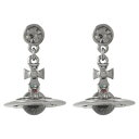 ヴィヴィアン ウエストウッド ドロップピアス Vivienne Westwood アクセサリー オーブ ビビアン プチオーブ NEW PETITE ORB EARRINGS GUNMETAL 62020032-S001 724537B-4 ビビアン