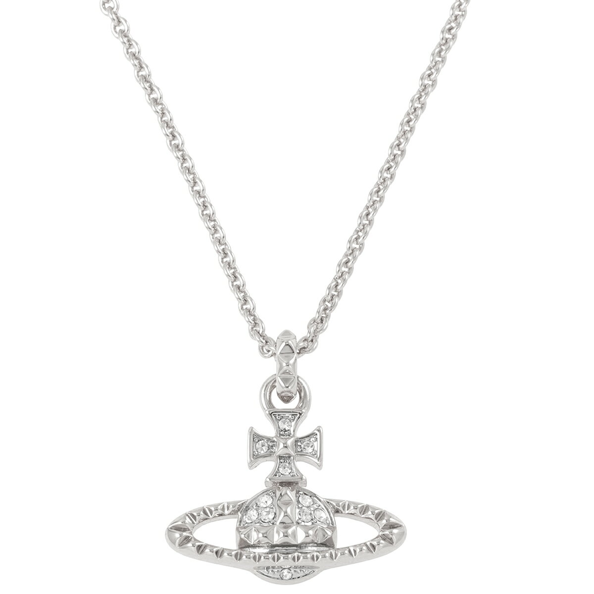 2024春夏新作 ヴィヴィアン ウエストウッド ネックレス Vivienne Westwood ペンダント アクセサリー ビビアン MAYFAIR BAS RELIEF PENDANT RHODIUM Crystal 63020052-02W110 63020052-W110 MT12628-2