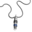 ディーゼル ネックレス（レディース） 【送料無料】DIESEL ディーゼル ネックレス ペンダント DX1223040 アクセサリー ジュエリー メンズ レディース ボルト シルバー×ブルー【あす楽対応】【ブランド】【プレゼント】【セール】