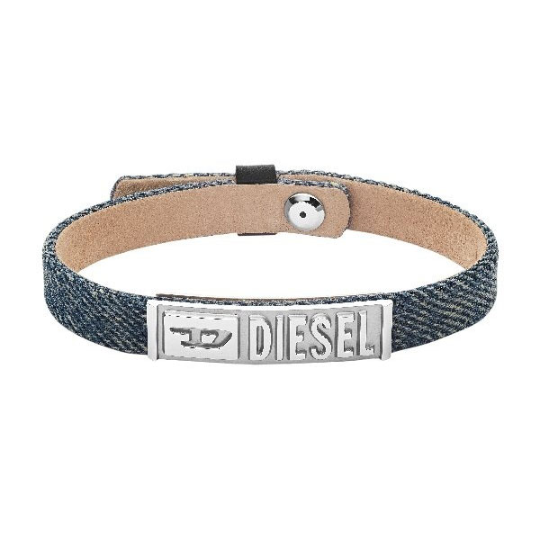 DIESEL ディーゼル ブレスレット DX1227040 ブレス アクセサリー メンズ シルバー×ブルーデニム