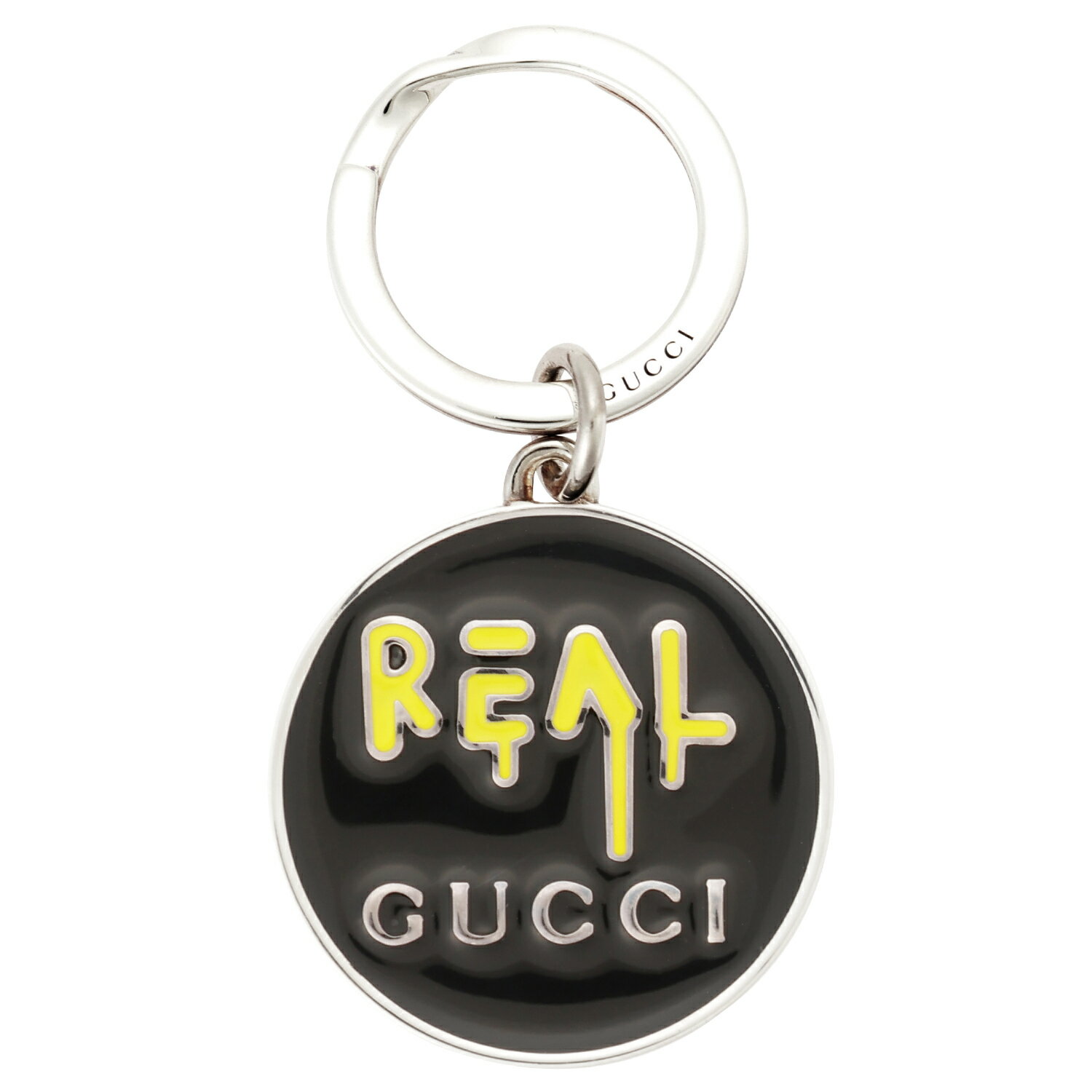 【送料無料】グッチ キーリング GUCCI キーホルダー アクセサリー メンズ レディース 478646 J89L0 8490 シルバー925 GHOST REAL ゴースト ロゴ プレート【プレゼント】【ブランド】【セール】