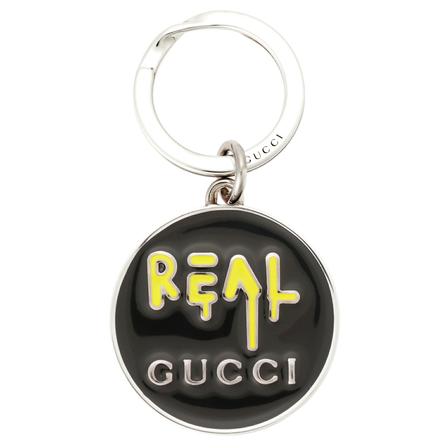 【送料無料】グッチ キーリング GUCCI キーホルダー アクセサリー メンズ レディース 478646 J89L0 8490 シルバー925 GHOST REAL ゴースト ロゴ プレート【あす楽対応】【プレゼント】【ブランド】【セール】