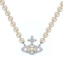 【送料無料】Vivienne Westwood ヴィヴィアン ウエストウッド ネックレス ペンダント アクセサリー 6301011P-02P373 OLYMPIA PEARL NECKLACE PLATINUM WHITE CZ CREAMROSE Pearl シルバー×クリームローズパール ビビアン【あす楽対応】