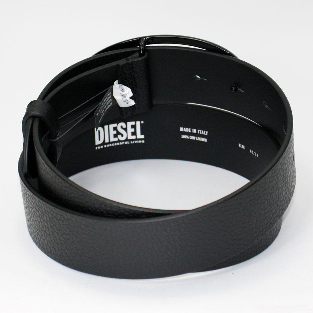 【送料無料】DIESEL ディーゼル ベルト メンズ B-1DR Dロゴ レザー 本革 ブラック ...