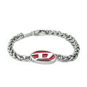 【送料無料】DIESEL ディーゼル ブレスレット DX1445040 ブレス チェーンブレスレット アクセサリー ジュエリー メンズ シルバー×レッド【ブラン...