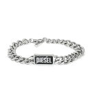 【送料無料】DIESEL ディーゼル ブレスレット DX1513 DX1513040 Black agate id bracelet ブレス メンズ チェーン ...
