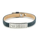 【送料無料】DIESEL ディーゼル ブレスレット DX1227040 ブレス アクセサリー メンズ シルバー×ブルーデニム【プレゼント】【ブランド】【セール】