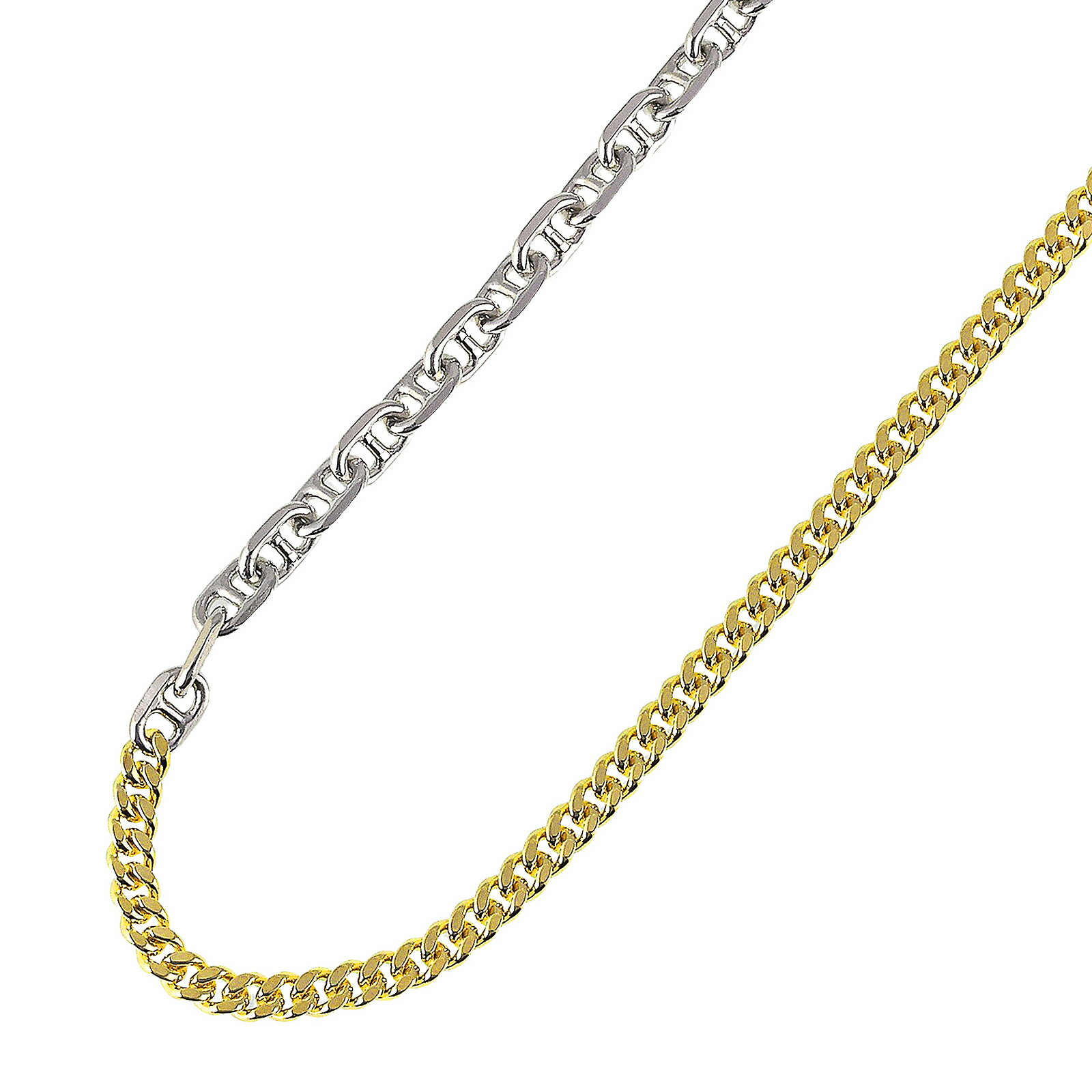 Rakuten - 【送料無料】TOM WOOD トムウッド ネックレス チェーン 101233 20.5 Rue Chain Duo ルーチェーン デュオ シルバー×ゴールド ペンダント メンズ レディース ユニセックス アクセサリー ジュエリー スターリングシルバー 925【ブランド】【プレゼント】