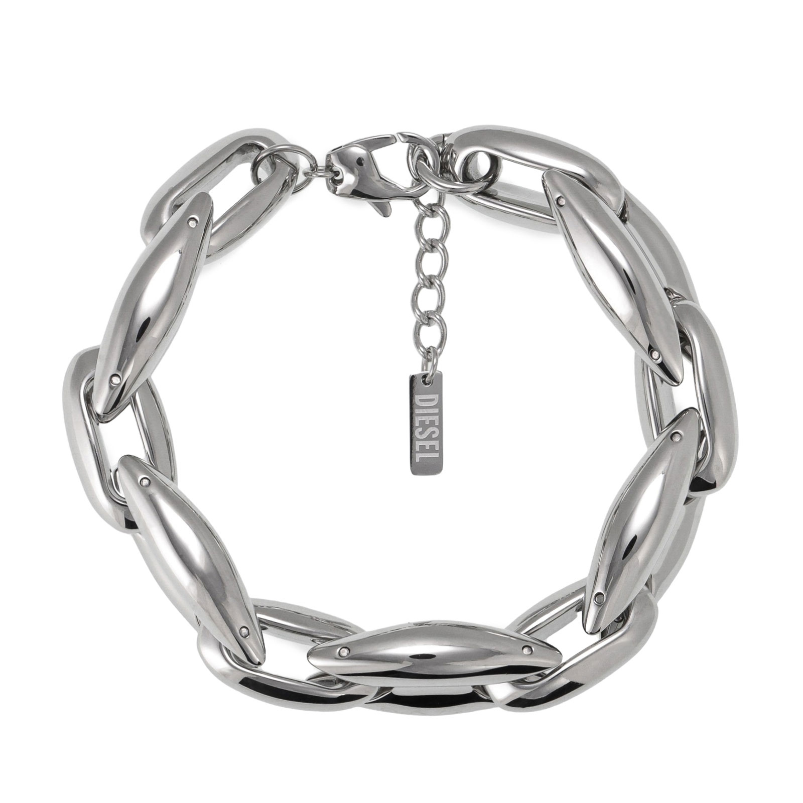 Rakuten - 【送料無料】DIESEL ディーゼル ブレスレット DX1585040 ブレス チェーンブレスレット アクセサリー ジュエリー メンズ シルバー【ブランド】【プレゼント】