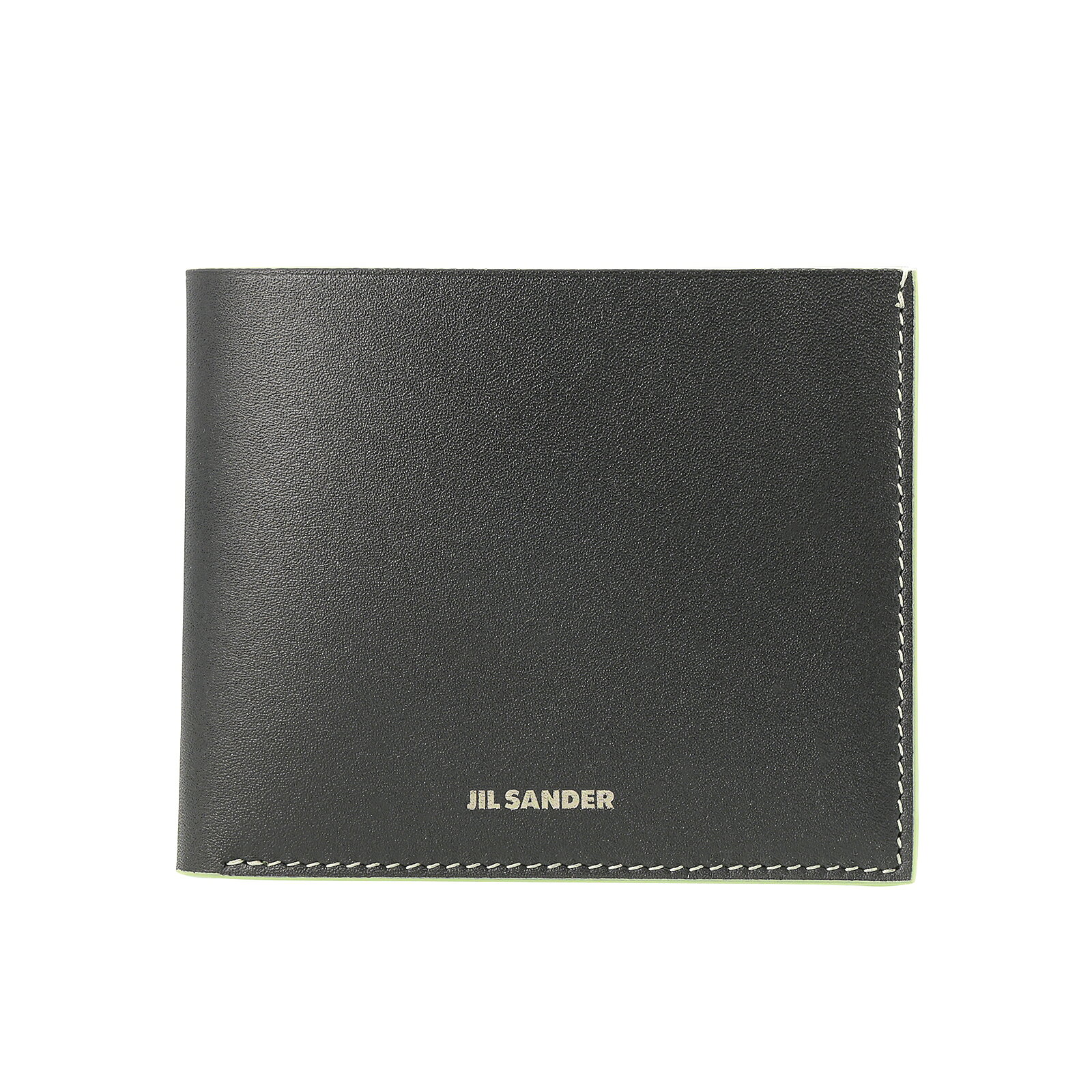 樂天商城 - 【送料無料】2026春夏新作 JIL SANDER ジルサンダー 二つ折り財布 メンズ J25UI0002 P8897 001 ZIP POCKET WALLET ブラック×グリーン レザー 本革【ブランド】【プレゼント】