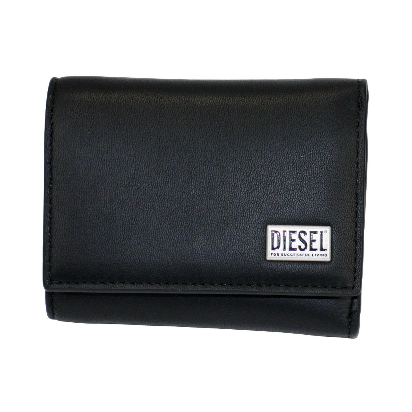 乐天商城 - 【送料無料】2026春夏新作 ディーゼル 財布 DIESEL 三つ折りウォレット 三つ折り財布 メンズ X10439 PR227 T8013 BISCOTTO TRI FOLD COIN 3D ブラック 本革 革 レザー【ブランド】【プレゼント】【セール】