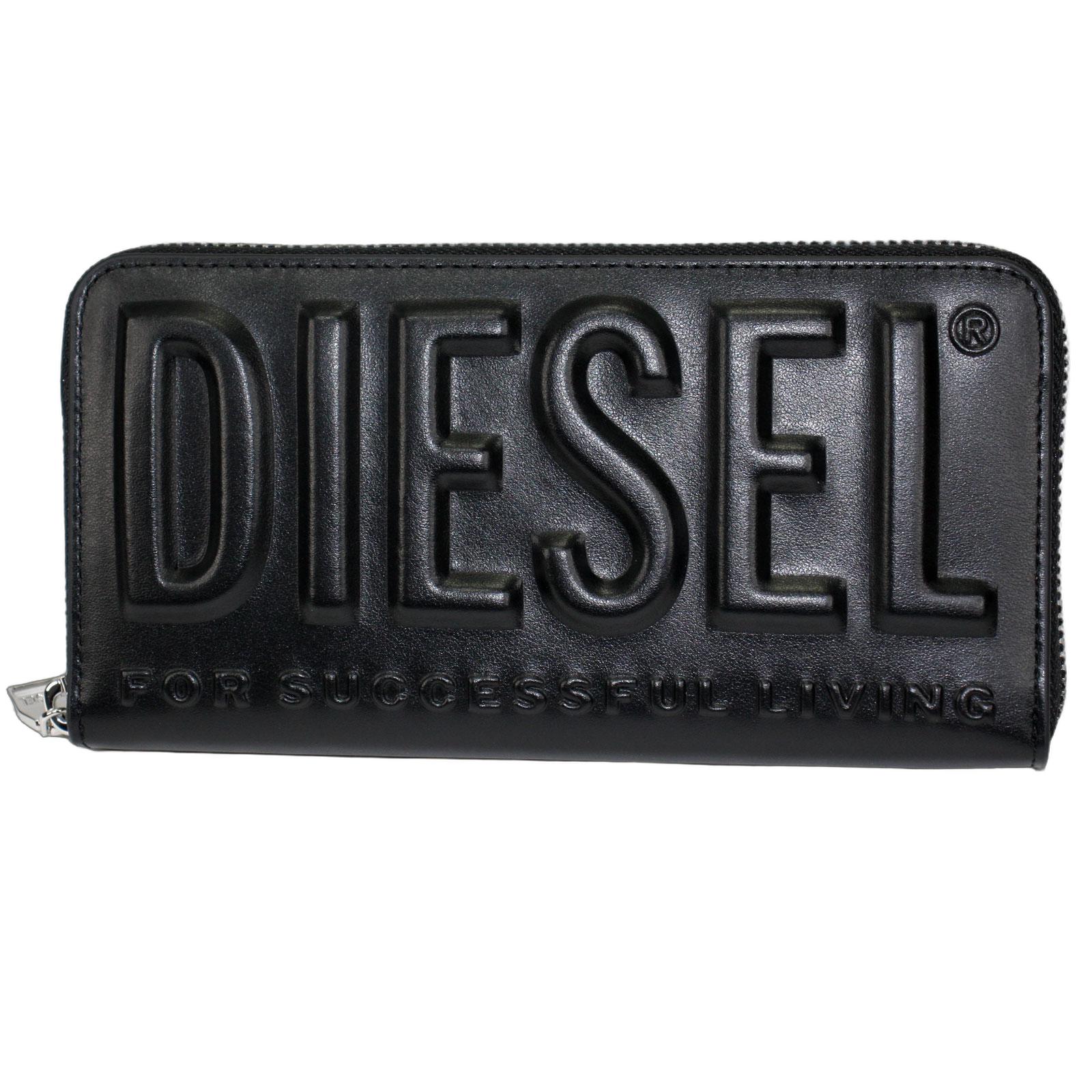 乐天商城 - 【送料無料】2026春夏新作 ディーゼル 財布 DIESEL 長財布 X10006 PR818 T8013 DSL 3D PLAIN KEATHER メンズ レディース ユニセックス ブラック 本革 革 レザーラウンドファスナー 【ブランド】【プレゼント】【セール】
