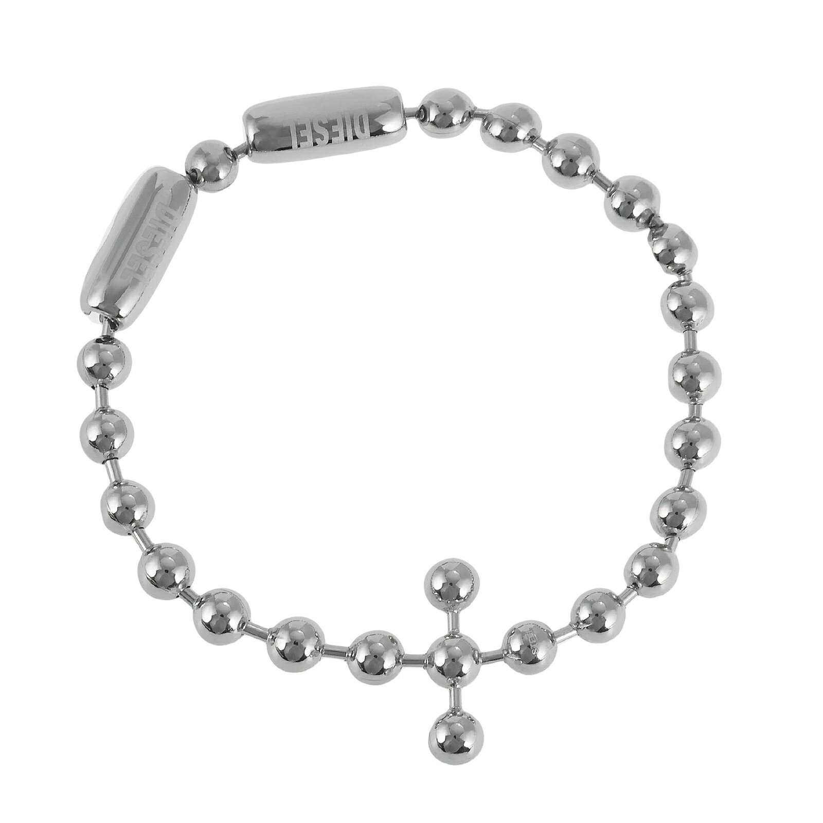 Rakuten - 【送料無料】DIESEL ディーゼル ブレスレット DX1675040 ブレス ボールチェーンブレスレット メンズ レディース ユニセックス シルバー クロスモチーフ アクセサリー ジュエリー【ブランド】【プレゼント】