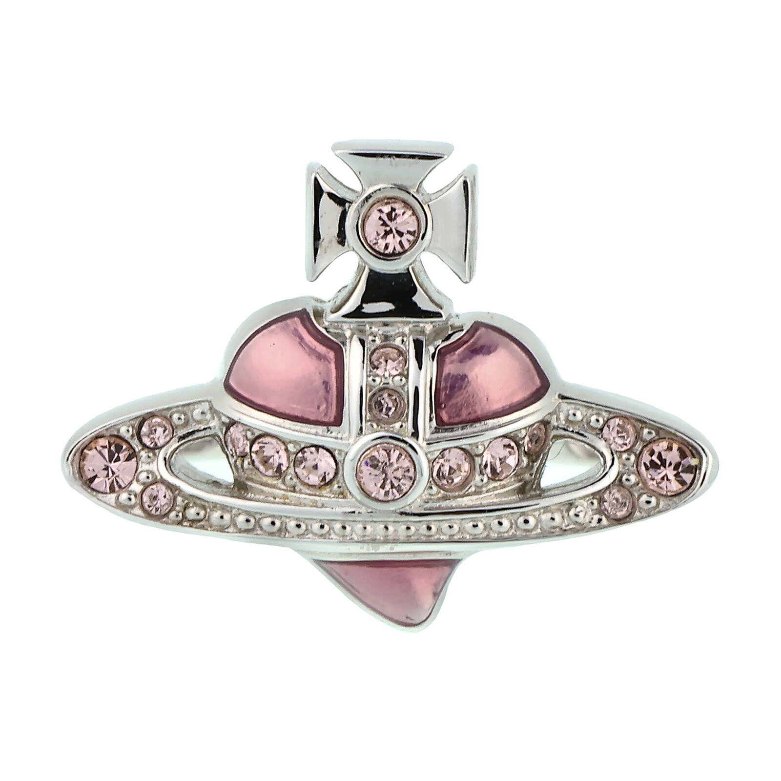 Rakuten - 【送料無料】Vivienne Westwood ヴィヴィアン ウエストウッド リング 指輪 6404016Z-01P686 NEW DIAMANTE HEART RING PLATINUM/VINTAGE ROSE Crystal/LIGHT ROSE シルバー×ライトローズ ディアマンテ ハート ビビアン【ブランド】【プレゼント】