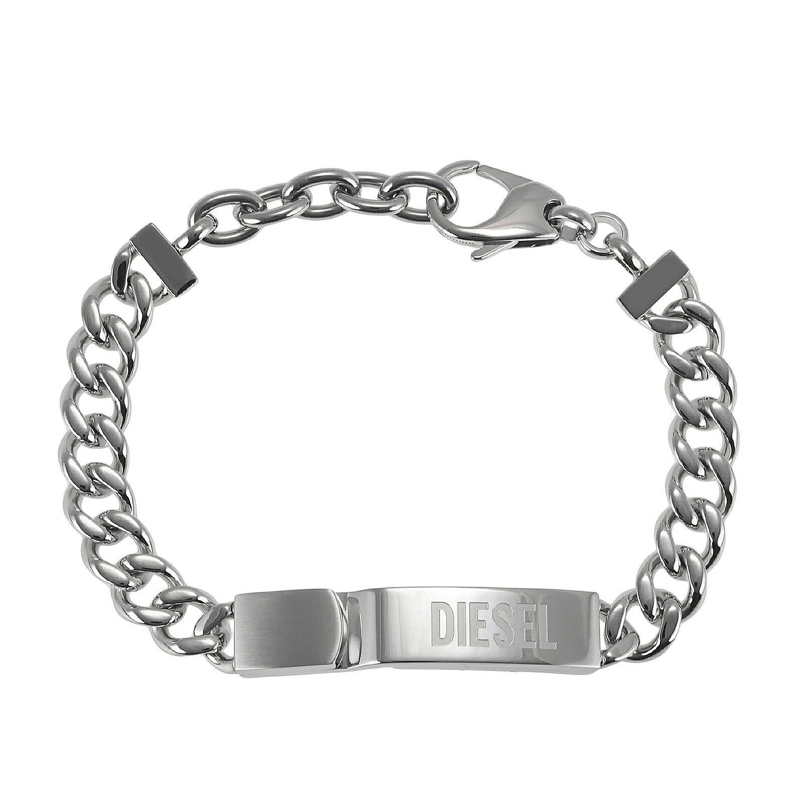 【送料無料】DIESEL ディーゼル ブレスレット DX0966040 ブレス アクセサリー ジュエリー メンズ ロゴプレート＆チェーン シルバー【ブランド】【プレゼント】【セール】