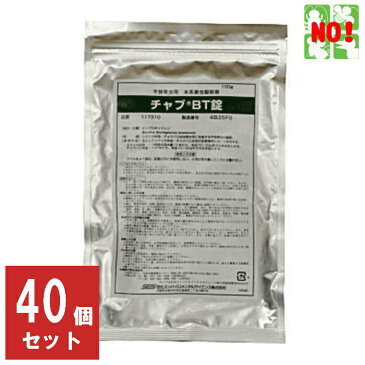 【10%OFF】 40個セット ユスリカ チョウバエ 幼虫 駆除 チャブBT錠 100g 1g x 100錠 1ケース 住化エンバイロメンタルサイエンス ノミバエ 水系害虫 排水溝 害虫 対策 殺虫剤 RSL あす楽対応 9月 5のつく日 スーパーSALE ポイント 2倍 消費 消化 エントリーで 領収書発行