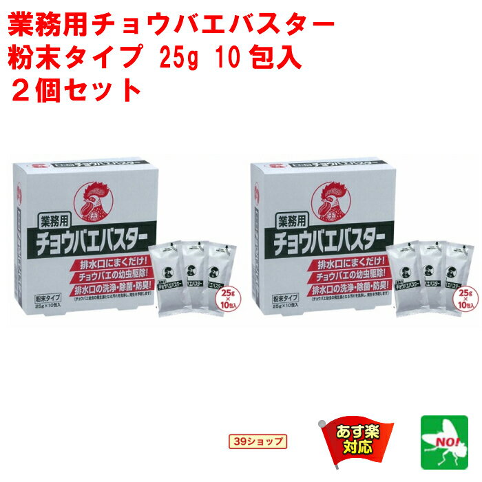 2個セット ハエ駆除 業務用 チョウバエバスター 10包入り 金鳥 キンチョー 殺虫剤 コバエ チョウバエ ショウジョウバエ 駆除 10袋 はえ 蠅 蝿 とり 取り 退治 対策 排水口 グリストラップ トイレ RSL 2月 お買い物マラソン あす楽対応 ポイント 2倍 消化