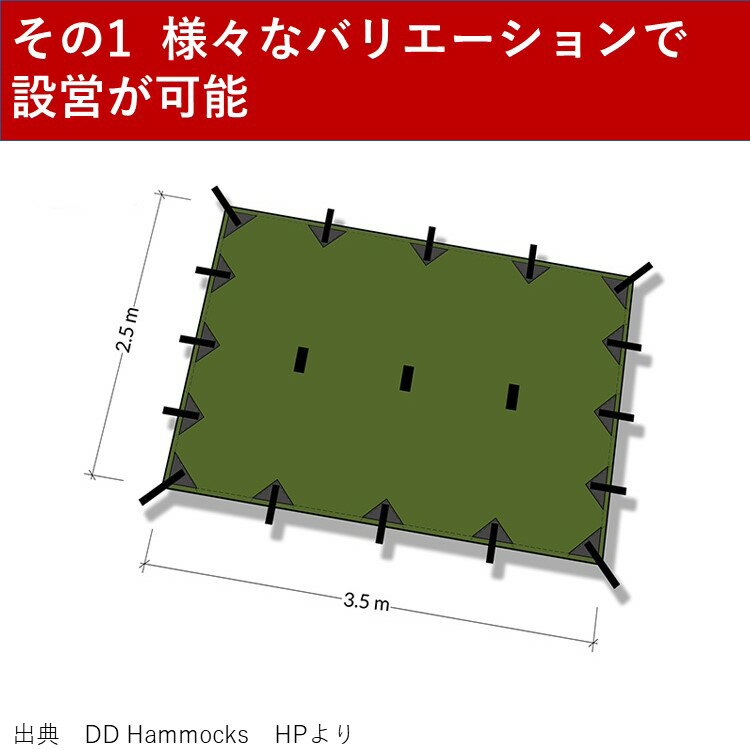 【あす楽対応】タープ DDタープ 3.5m DD Tarp タープ M 3.5mx2.4m アヘキサタープ 長方形 大型 DD Hammocks ソロキャンプ ハンモックキャンプ 野営 ブッシュクラフト 防水 3000mm アウトドア キャンプ ツーリング通販格安セール情報 楽天 通販