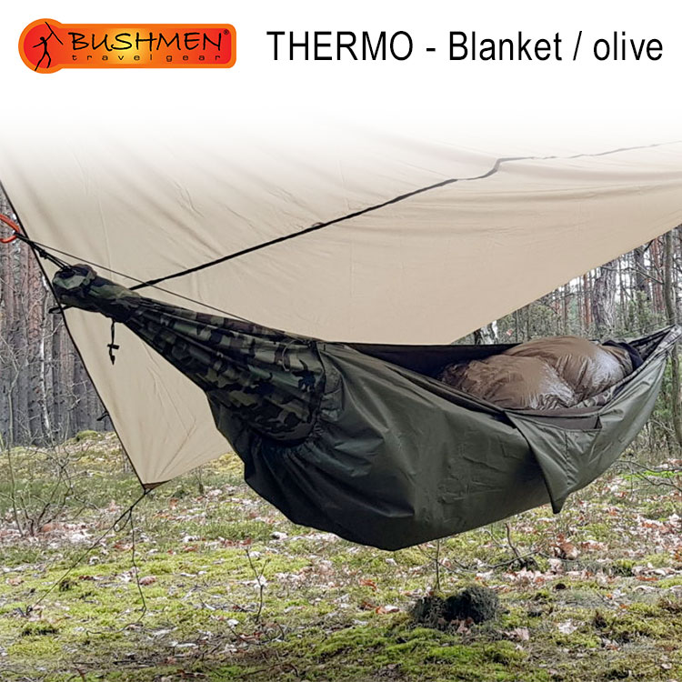 【あす楽対応】 BUSHMEN Travel Gear（ブッシュメン トラベル ギア） THERMO - Blanket サーモ ブランケット / olive（オリーブ）