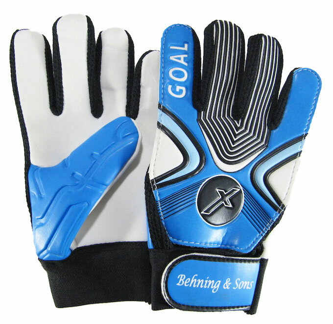 キーパーグローブ ジュニア ブルー ブラック イエロー キッズ 子供用 少年サッカー トレーニング用 オリジナル Behning & Sons通販 サッカー 用品 セール