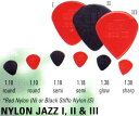 Jim Dunlop Nylon Jazz ギターピック 12枚 Jazz3-Black