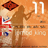 6セットです！ ロトサウンドの中でもベストセラーを誇る アコースティック用ギター弦。 使用アーティストには、John RenbournとBob Geldofがいます。 JK11：011,015,022w,030w,042w,052w